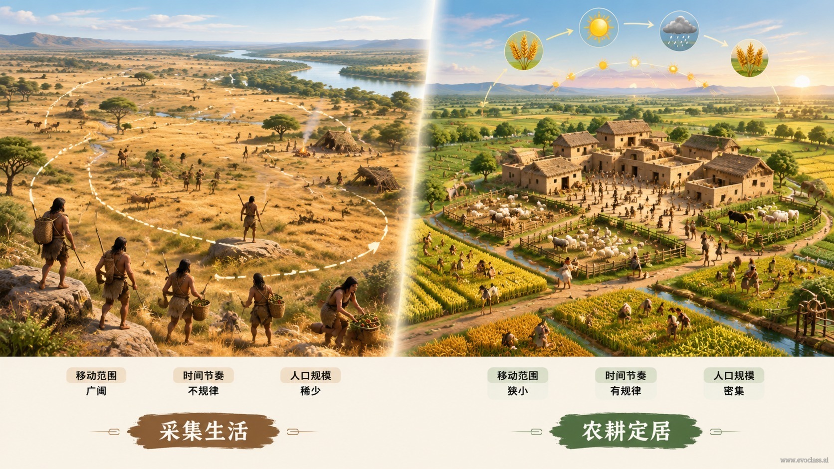 时间线或对比图